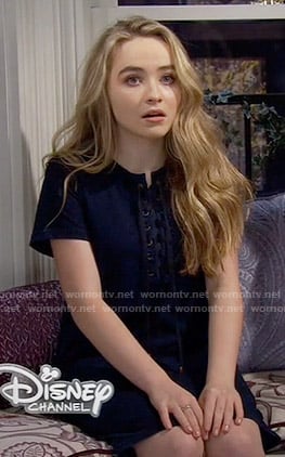 Maya’s denim lace-up dress on Girl Meets World