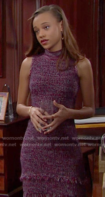 Nicole’s purple fringed dress on The Bold and the Beautiful