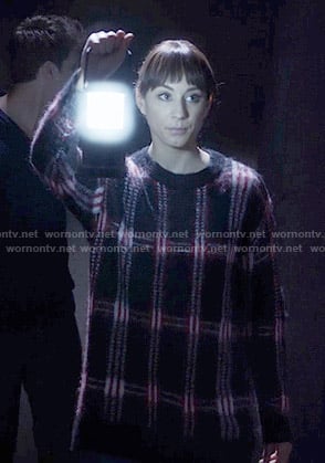 Spencer’s black plaid sweater on Pretty Little Liars