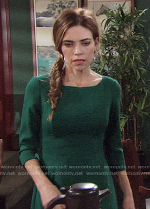 Victoria’s green dress on The Young and the Restless