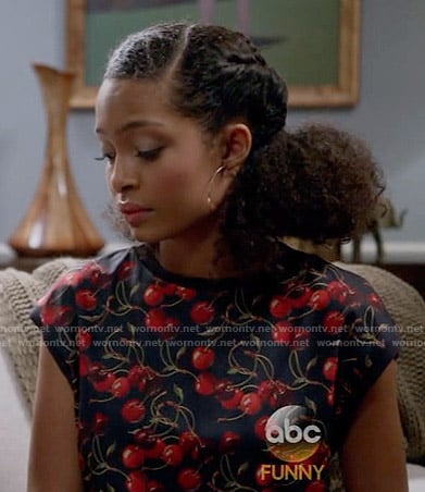 Zoey’s cherry print top on Black-ish