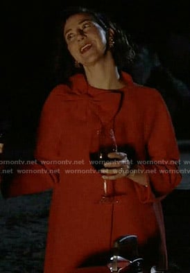 Carol’s red bow coat on Last Man on Earth
