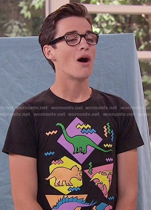 Joey’s dinosaur graphic tee on Liv and Maddie