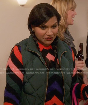 Mindy’s chevron striped sweater on The Mindy Project