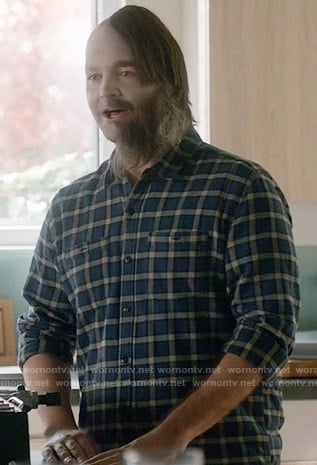 Tandy’s blue checked shirt on Last Man on Earth