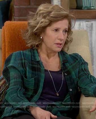 Vanessa’s green plaid shirt on Last Man Standing