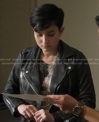 Audrey’s leather moto jacket on Scream
