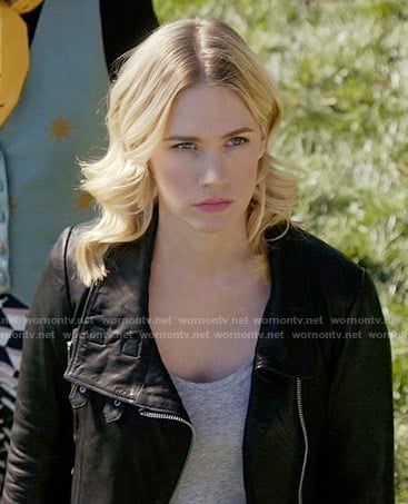 Melissa’s leather jacket on Last Man on Earth