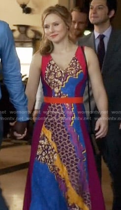 Jeannie’s mixed print dress on House of Lies
