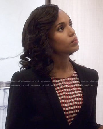 Olivia’s red checked top on Scandal