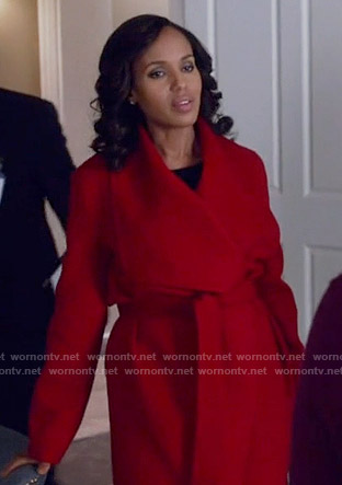 Olivia’s red wrap coat on Scandal