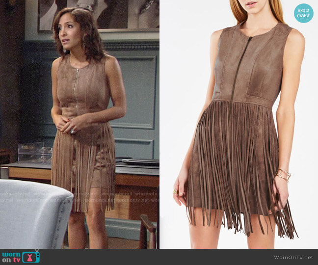 Bcbgmaxazria Hamoin Suede Dress worn by Lily Winters (Christel Khalil) on The Young and the Restless