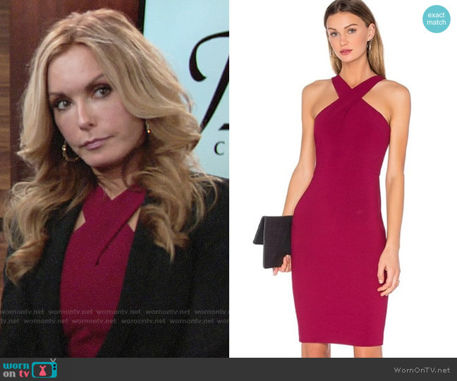 Likely Carolyn Dress in Sangria worn by Lauren Fenmore (Tracey Bregman) on The Young and the Restless
