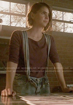 Malia’s denim tie overalls on Teen Wolf
