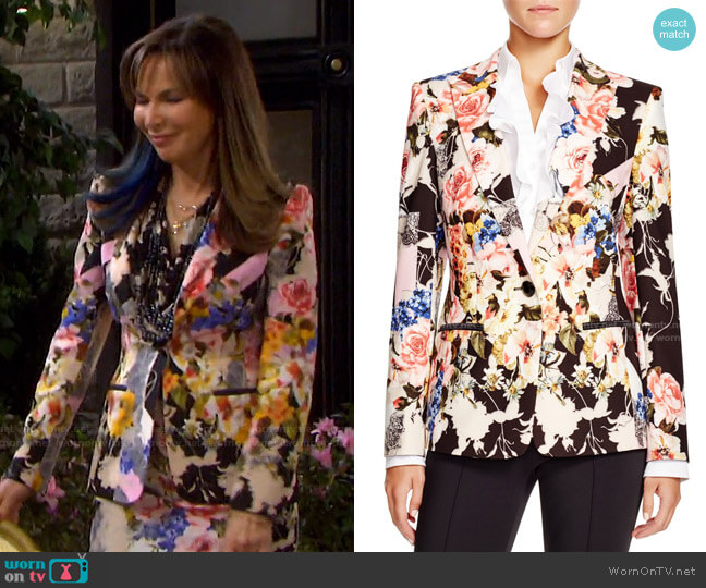 Basler Floral Print Blazer worn by Kate Roberts (Lauren Koslow) on Days of our Lives