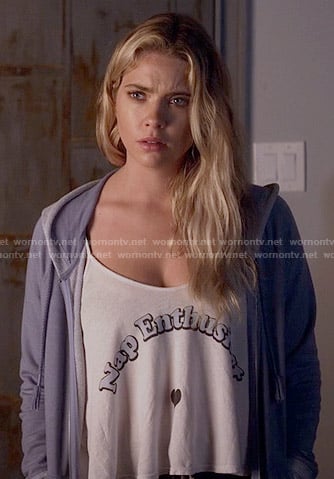 Hanna’s ‘Nap Enthusiast’ top on Pretty Little Liars
