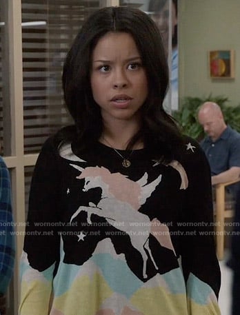Mariana’s unicorn sweater on The Fosters