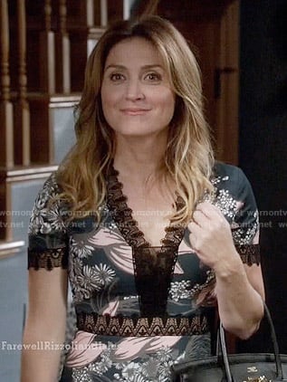 Maura’s floral lace-trimmed dress on Rizzoli and Isles