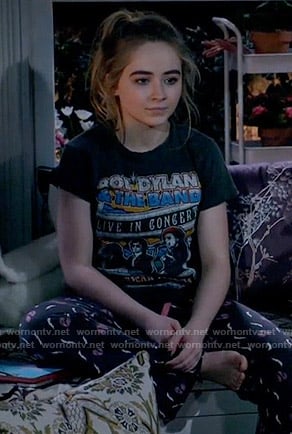 Maya’s Bob Dylan tee on Girl Meets World