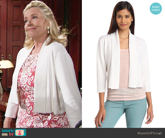 Calvin Klein Shrug Sweater worn by Nikki Reed Newman (Melody Thomas-Scott) on The Young and the Restless