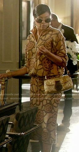 Cookie’s brown patterned jacket and skirt on Empire