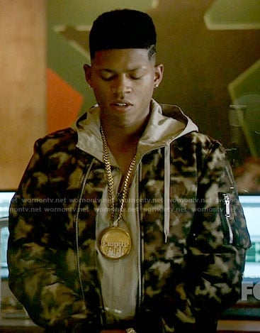 Hakeem’s camouflage jacket on Empire