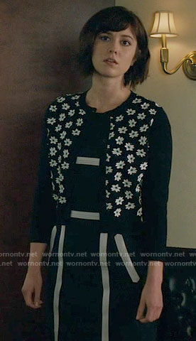 Laurel’s floral cardigan on BrainDead