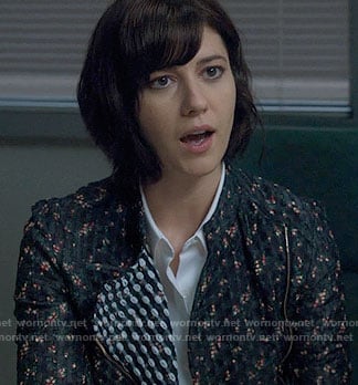 Laurel’s floral jacket on BrainDead