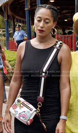 Rainbow’s printed crossbody bag and Disney World on Black-ish