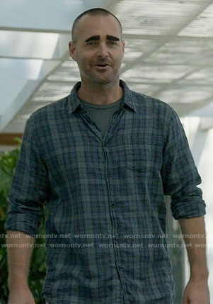 Tandy’s blue and green plaid shirt on Last Man on Earth