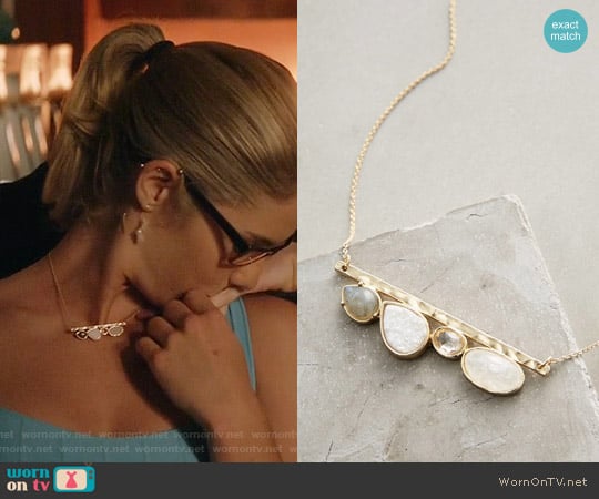 Anthropologie Hiley Bar Necklace worn by Felicity Smoak (Emily Bett Rickards) on Arrow