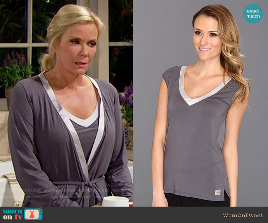 Calvin Klein Essentials Cap Sleeve PJ Top worn by Brooke Logan (Katherine Kelly Lang) on The Bold and the Beautiful