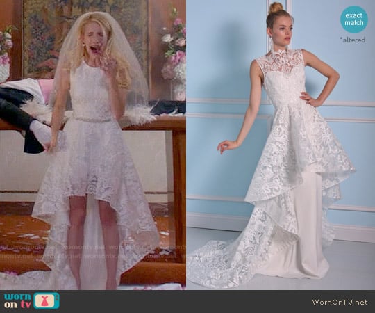 by Christian Siriano - Bridal 2016 Collection worn by Chanel Oberlin (Emma Roberts) on Scream Queens