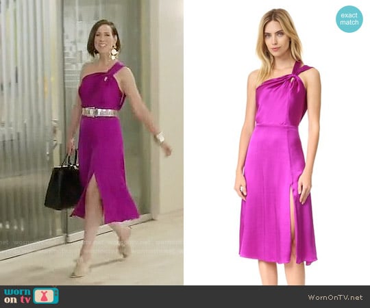 Cushnie et Ochs One Shoulder Dress worn by Diana Trout (Miriam Shor) on Younger