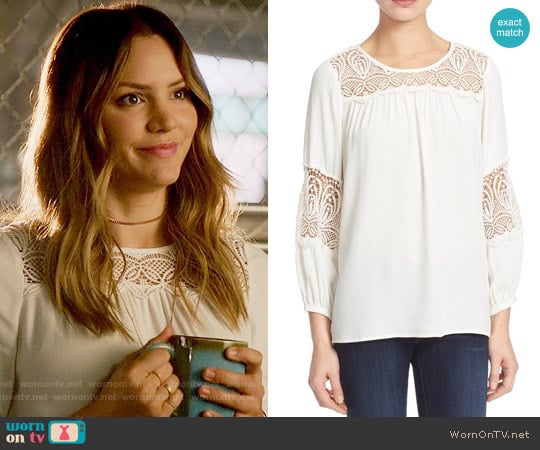 Joie Coastal Embroidered-Lace Top worn by Paige Dineen (Katharine McPhee) on Scorpion
