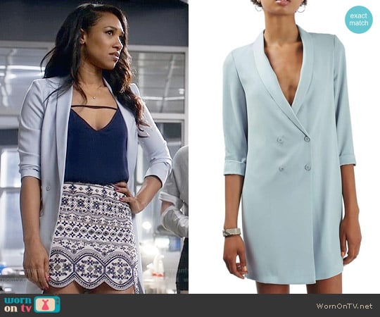 Topshop Slouchy Longline Blazer worn by Iris West (Candice Patton) on The Flash