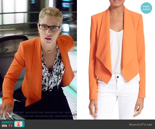 Alice + Olivia Harvey Jacket worn by Felicity Smoak (Emily Bett Rickards) on Arrow