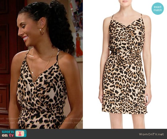 Amanda Uprichard Leopard Print Dress worn by Sasha Avant (Felisha Cooper) on The Bold and the Beautiful
