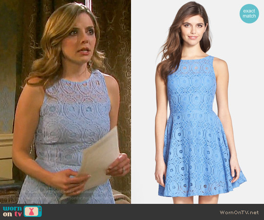 BB Dakota Renley Dress in French Blue worn by Theresa Donovan (Jen Lilley) on Days of our Lives