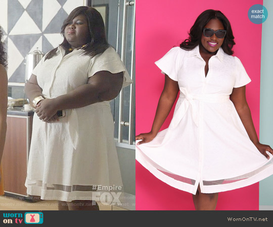 Christian Siriano for Lane Bryant Shirtdress worn by Becky (Gabourey Sidibe) on Empire