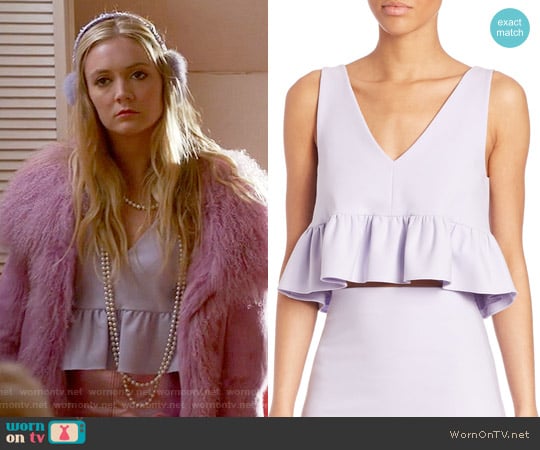 Elizabeth and James Analinne Top in Lilac worn by Chanel #3 (Billie Lourd) on Scream Queens