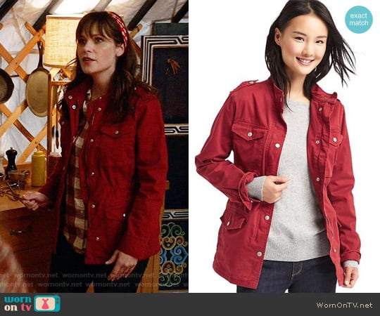 Gap Classic Utility Jacket worn by Jessica Day (Zooey Deschanel) on New Girl