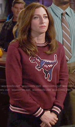 Gina’s T-Rex sweater on Brooklyn Nine-Nine