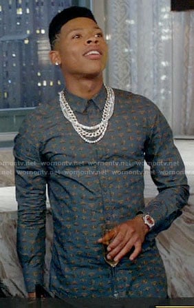 Hakeem’s crown print shirt on Empire