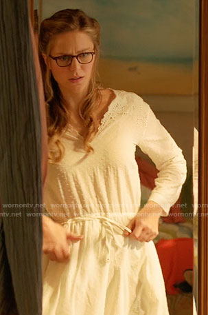 Kara’s white eyelet dress on Supergirl