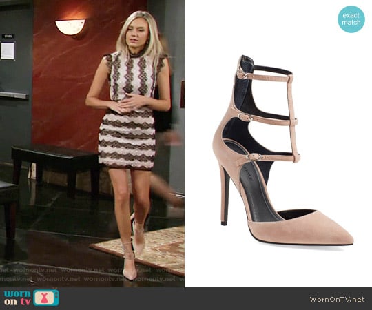 Kendall + Kylie Alisha Tiered Ankle Strap Pump worn by Abby Newman (Melissa Ordway) on The Young and the Restless