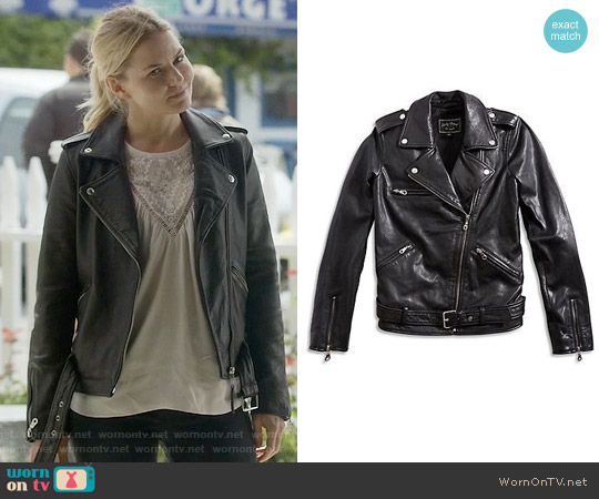Lucky Brand Major Moto Jacket worn by Emma Swan (Jennifer Morrison) on Once Upon A Time