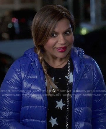 Mindy’s beaded star print sweater on The Mindy Project