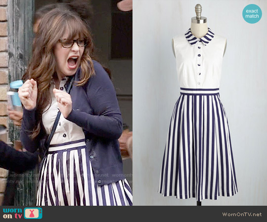 Halcyon to a Good Thing Shirt Dress from Modcloth worn by Jessica Day (Zooey Deschanel) on New Girl