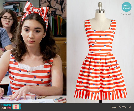 To and Frozen Dress from Modcloth worn by Riley Matthews (Rowan Blanchard) on Girl Meets World